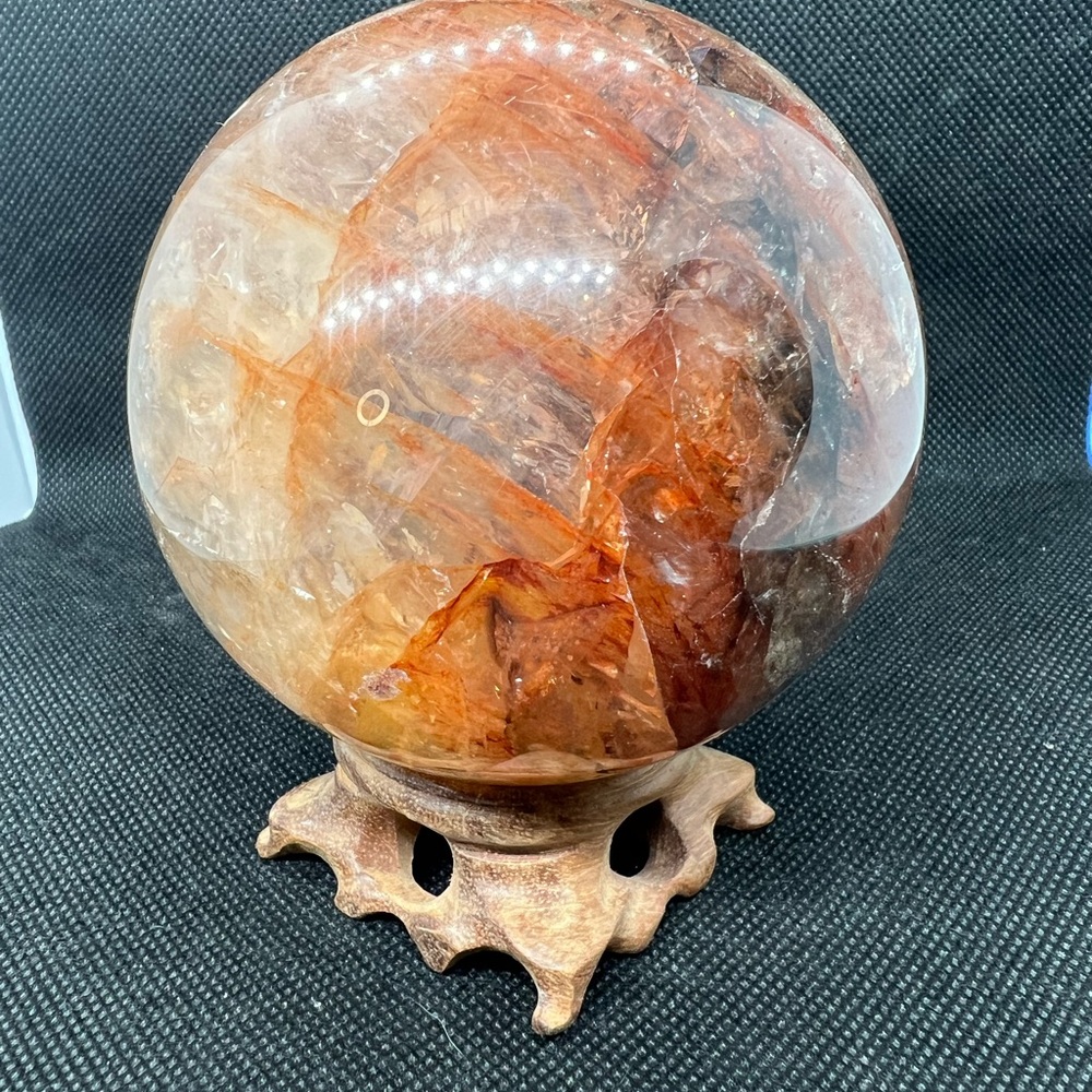 Fire Quartz Sphere 1lb 15oz